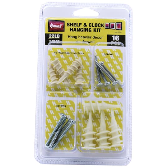 HangZ® 22lb. Shelf & Clock Hanging Kit